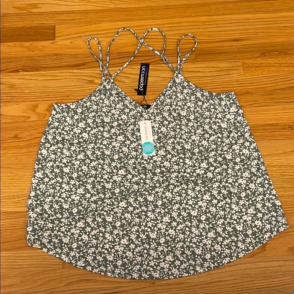 Green Floral Women's Top